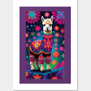 Winter Alpaca Posters and Art